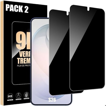 2 Tempered Glass Anti-Spion - BOOLING - til Samsung Galaxy S26 - Anti-Rids Skærmbeskyttelse