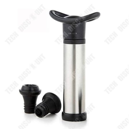 Viinipullo sulkija - TD - Ruostumaton teräs - Tyhjiöpumppu - Viininpuhdistaja - Musta