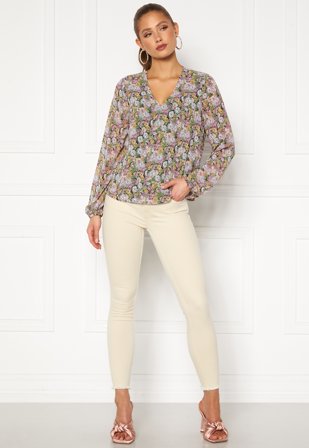 ONLY Blush Mid Ank Raw Jeans Ecru Klær