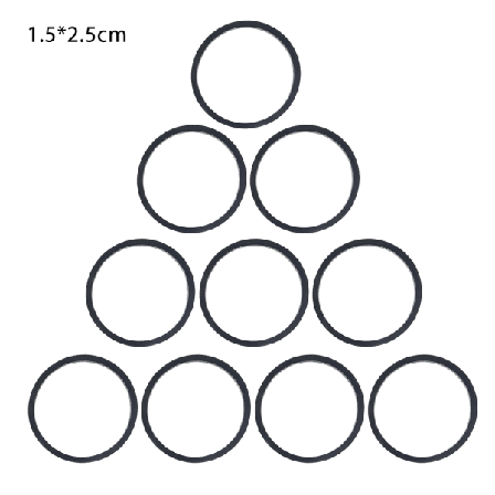 10 st/påse 1,5 mm Universal Kassettbandspelare Remmar Olika släta gummi A