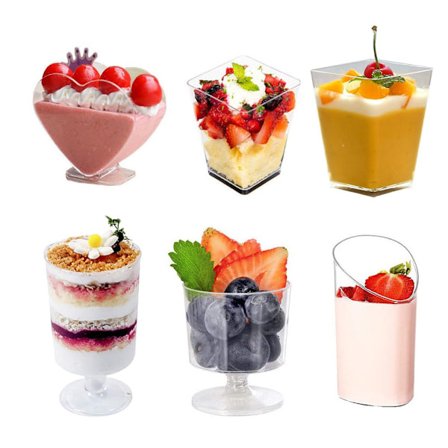 20st Plast Mousse Dessertkoppar