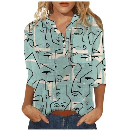 Damblus Loose-fit Pullover Shirt Office Lady Summer Top