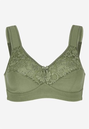 Cellbes of Sweden - Bøjleløs blød bh Anna i kakigrøn til damer i størrelse 95C