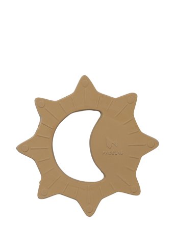 Fabelab | Natural Rubber Teether - Sun - Ochre | 9.7X1.3X9.7CM