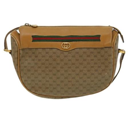 Gucci Vintage, Pre-owned Canvas gucci-bags Bruin, Dames, Maat:ONE Size,leer