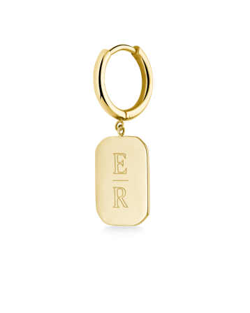 Orecchino con pendente ottagonale - Oro - Personalizzata - Rosefield