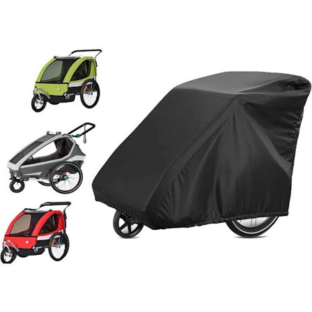 420D Oxford Sykkelhengerdeksel 140×84×100 cm Vanntett UV Vind Støv Svart