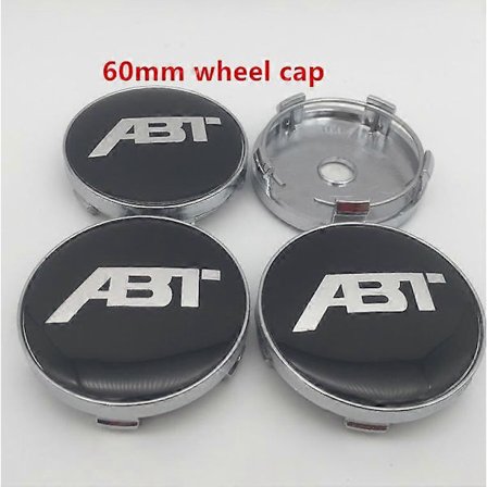 4 stk 56mm 60mm 65mm 68mm Abt Bil Hjul Senter Nav Caps Badge Støvtett Deksel Emblem Klistremerke Bil Styling