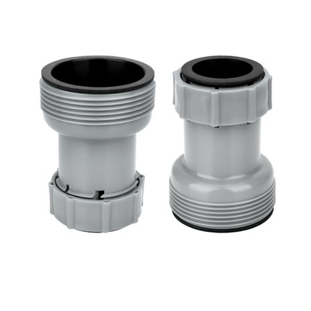 Intex Typ B-adapter ansluter 1,5" slang till 1,25" poolventil 4752 (vit 2-pack
