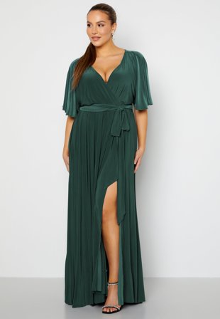 Goddiva Curve-Flutter Sleeve Maxi Dress-48 (UK20)