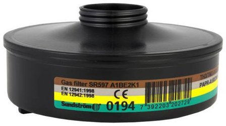 Sundström SR 597 Gasfilter A1BE2K1, Andningsskydd