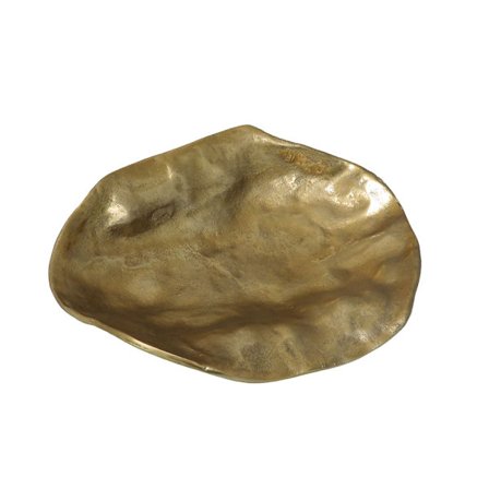 Koristeellinen kultainen alumiinitarjotin 40x31x13cm