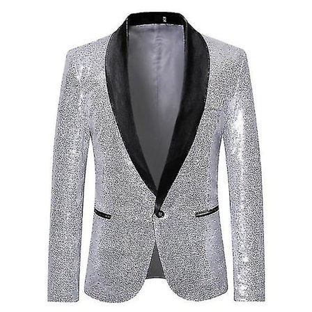 Menners Sequin Casual Blazer til Bryllup og Fest