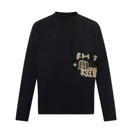 Jil Sander, Patched sweatshirt Czarny, Mężczyzna, Rozmiar: M