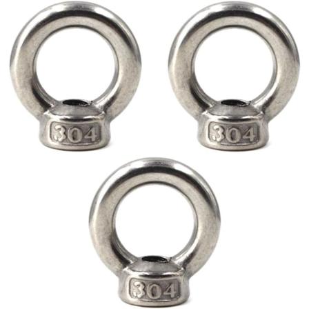 M12 304 rostfritt stål öglemutter (3-pack)