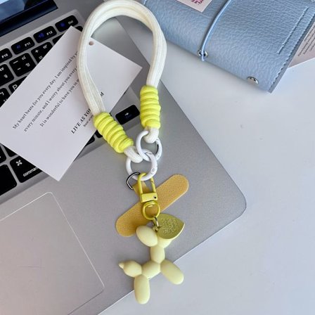 Hjärta Ballong Hund Telefon Snodd Handledsrem, Sött Telefonarmband med Snodd