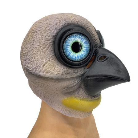 Grå Fågelmask Huvudbonader Animal Cosplay Kostym Rekvisita Halloween