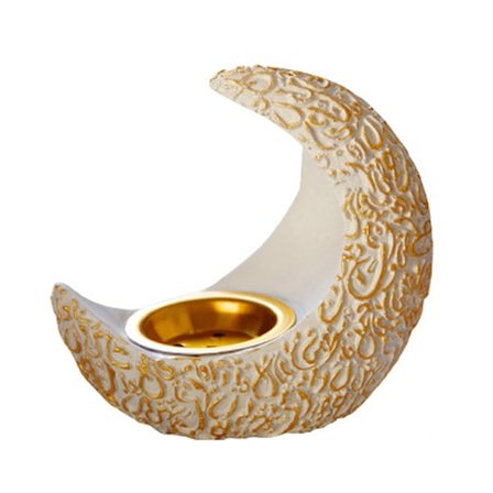 Røkelseholder Måneform Aroma Spis Holder Harpiks Røkelseholder Aromaterapi Spis Skrivebordsdekor Hjemmekontordekorasjon