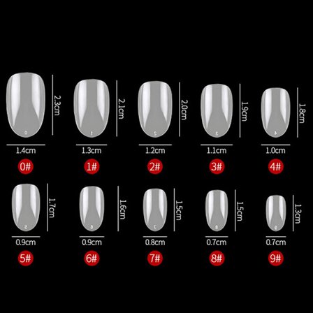 500 st Korta Ellips Heltäckande Lösnaglar Akryl Gel Ma Nude 500 st