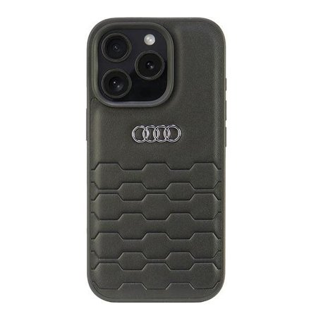Audi Synteettinen nahka iPhone 16 Pro 6.3" musta/musta kovakotelo AU-TPUPCIP16P-GT/D2-BK