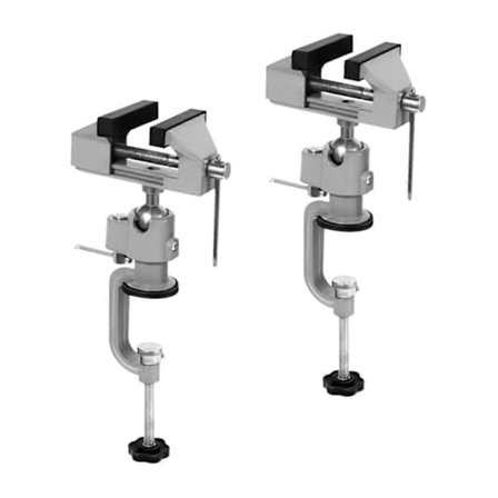 2 Skruestik Bænk Roter 360 Bord Skruestik Bærbar Klemme Skruestik til Håndværk, Træbearbejdning, Modellering, Skulpturering, Maling, Boring