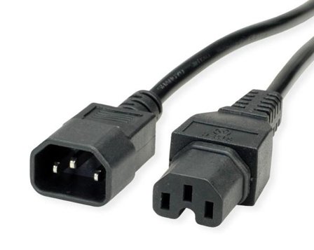 VALUE IEC Power Cable, C14 - C15,
