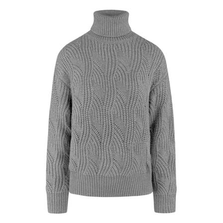 BomBoogie, Wool Blend Turtleneck Szary, Kobieta, Rozmiar: S