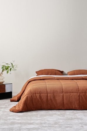 Jotex - Sengeteppe Rust - RALF - Kjøp Enkeltseng hos Jotex