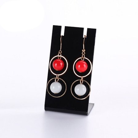 5 STK Smykker Display øredobber Stativ SVART