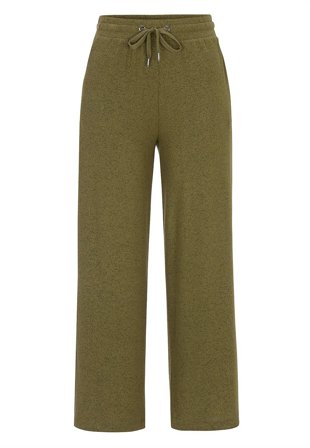 Soyaconcept - Supermjuk, bekväm trikåbyxa - olivgrönmelange - för damer - XXL (46) - Cellbes