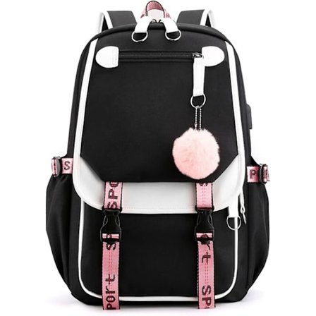 Girls Backpack For Teen Girls School Large Bookbag Student Outdoor Daypack With Charge Port