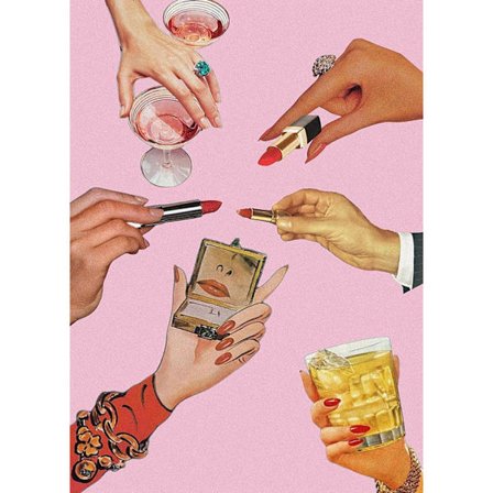 Pink Diamond Art Kits til Voksne Begyndere, DIY Læbestift Diamant Maleri Kits Runde Diamant Prikker 5D Fuld Drill Maleri Kit Kunst til 