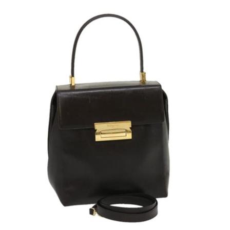 Salvatore Ferragamo Pre-owned, Pre-owned Leather Handbag Zwart, Dames, Maat:ONE Size