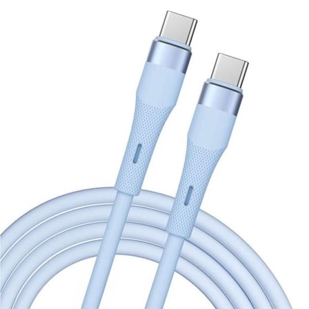 USB-C till USB-C Snabbkabel 60W för iPhone 15, iPhone 16, iPhone 16 Pro, iPhone 16e - 1M Blå