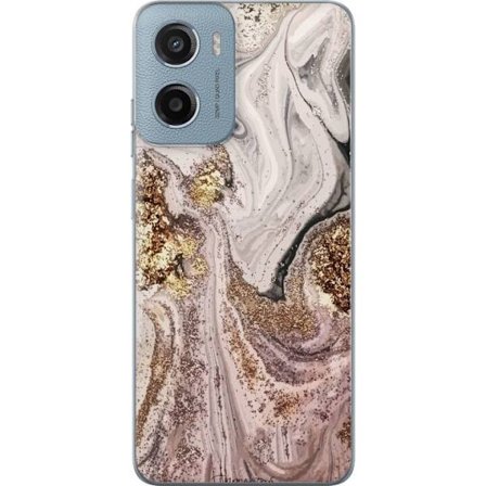 Kompatibelt Mobildeksel til Motorola Moto G05 Beige guldmarmor luksuriøs design med myke linjer og metallisk glans inspirert av elegant interiørstil