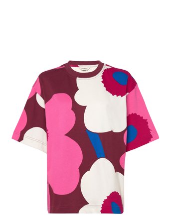 Veisto Unikko T-shirts & Tops Short-sleeved Burgunder Marimekko*Betinget Tilbud