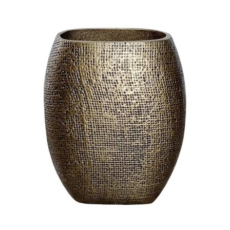 Antik guld aluminiumsvase, 19x10x24 cm