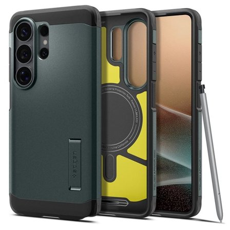 Spigen Tough Armor Mag Mag MagSafe kotelo Samsung Galaxy S26 Ultra - vihreä