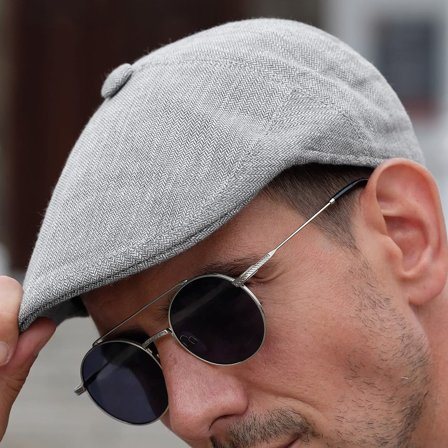 Casquette béret Molise gris clair pour hommes - Casquettes plates - pour Hommes - Fawler