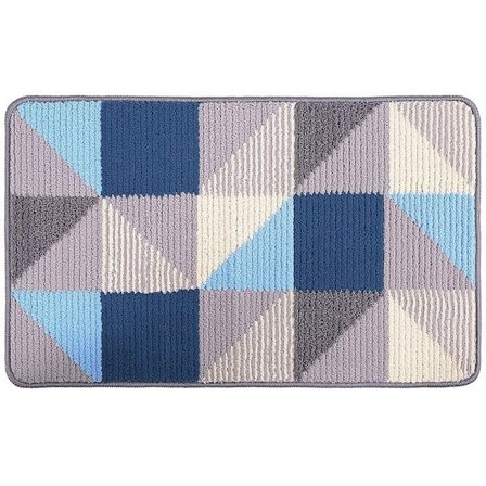 Dörrmatta halkfri matta superabsorberande baksida lera och snö magisk smutsfångande matta entré dörrmatta maskintvättbar matta-blå