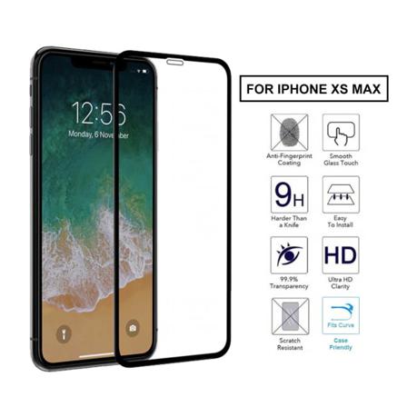 Iphone Xs Max Hd 3d Skärmskydd Härdat Glas Kolfiber Svart