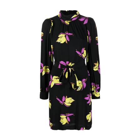 Essentiel Antwerp Curly Puffed Sleeve Kjole Sort, Dame
