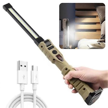 Multifunktionel Sammenklappelig Arbejdslampe med Magnetisk Base - Dobbeltsidet COB LED 3-Mode Håndfri Mekanikerlampe til Bilreparation & Nødsituation