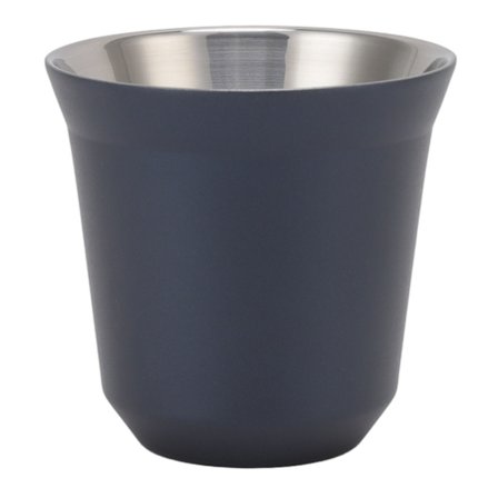 Dobbeltvegget isolert 304 kaffekopp i rustfritt stål 80ml mørkeblå for te camping