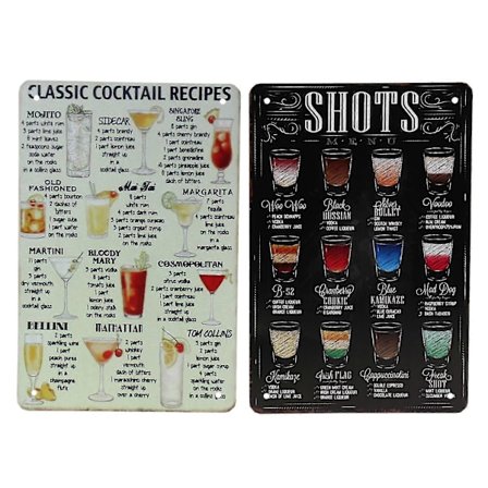 Cocktail Skilte, Cocktail Bar Skilt, Vintage Bar Metal Skilt, Plakette Plakat Vægkunst Dekoration Til