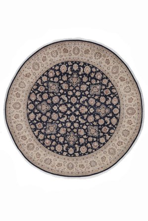 Tabriz Royal Rug Oriental Square Brown/Black Large (Wool, India)