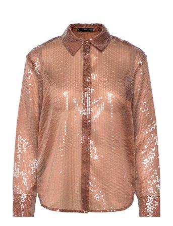 Mango | Semi-Transparent Sequined Shirt | M