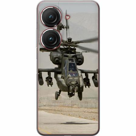 Asus Zenfone 9 Genomskinligt Skal Ah-64 Apache Attack Helicopt