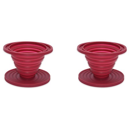 2X Sammenklappelig Camp Pour Over Kaffe Drypper, Genanvendelig Silikon Kaffe Filterholder