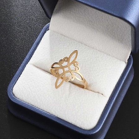 Häxknut Halsband Rostfritt Stål Magisk Knut Pagan Häxkonst Symboler Hänge Keltisk Knut Halsband Smycken Gåvor för Kvinnor